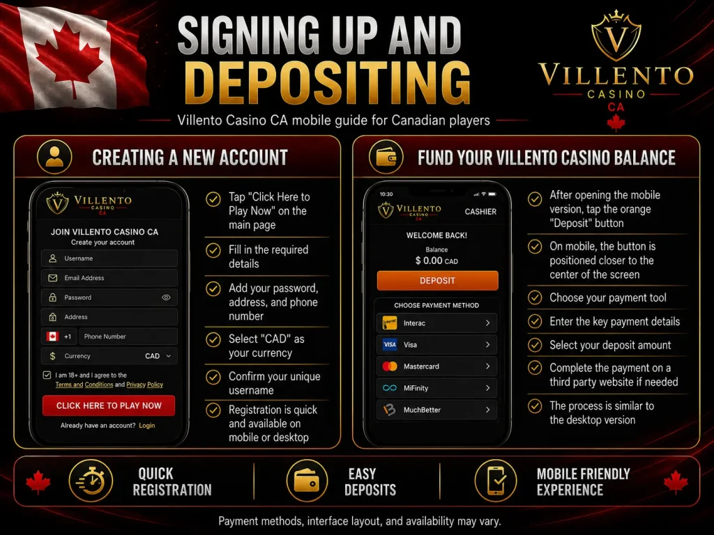 Signing Up and Depositing
